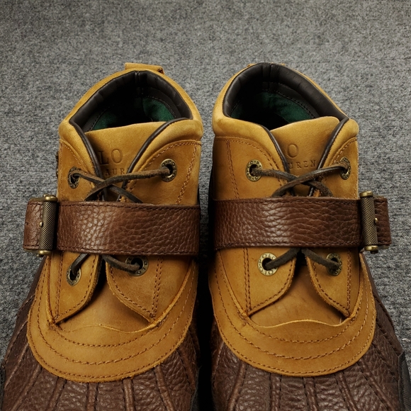 Polo Ralph Lauren Dover III 3 Duck Boots Mens 13 Brown Leather Buckle Shoes main image 12